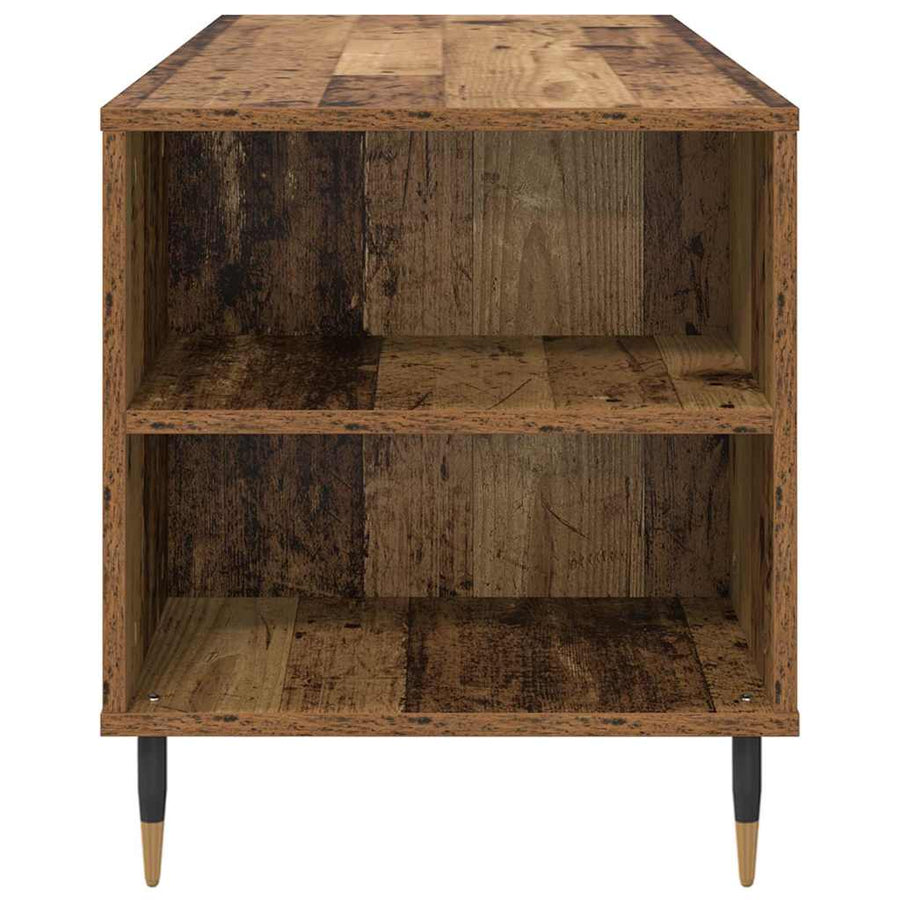 Salontafel with Drawer Oud hout 102 x 44.5 x 50 cm Bewerkt hout