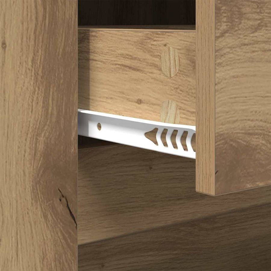 Salontafel artisanaal eikenkleurig 102 x 44.5 x 50 cm