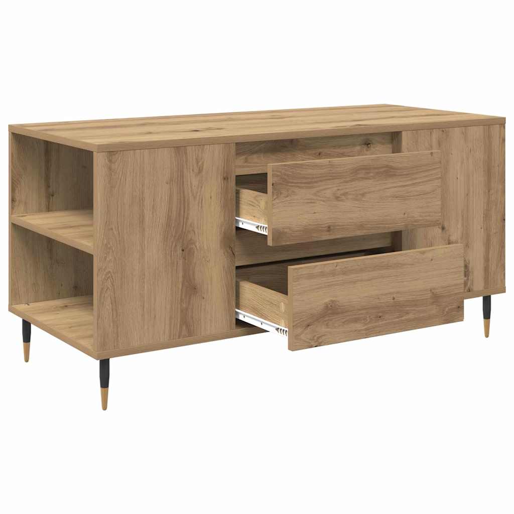Salontafel artisanaal eikenkleurig 102 x 44.5 x 50 cm