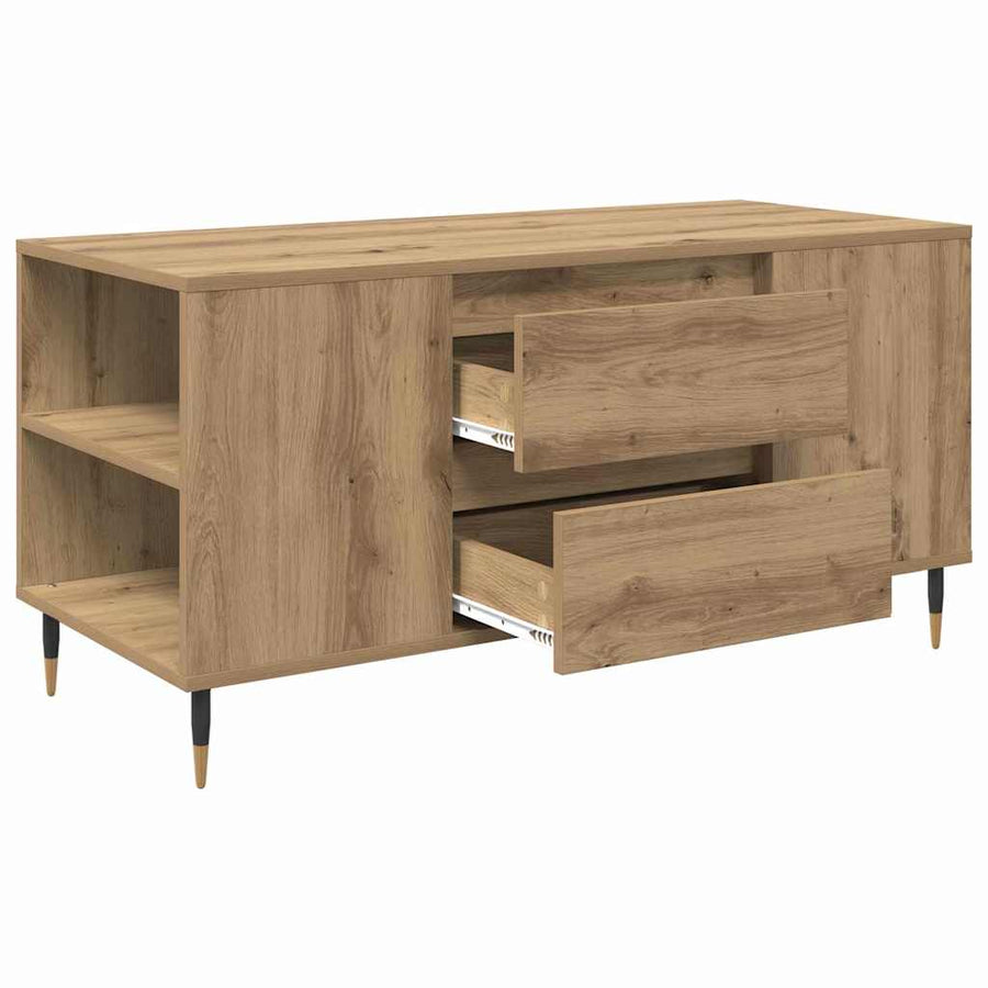 Salontafel artisanaal eikenkleurig 102 x 44.5 x 50 cm