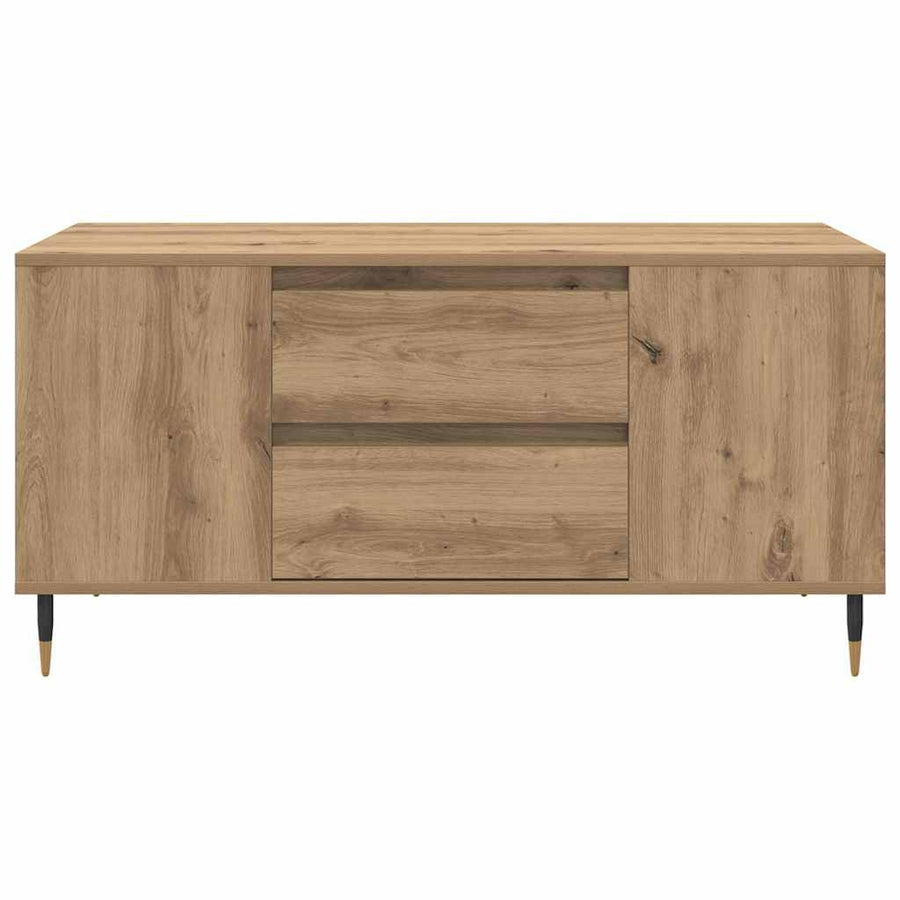 Salontafel artisanaal eikenkleurig 102 x 44.5 x 50 cm