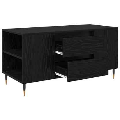 Salontafel Zwart eiken 102 x 44.5 x 50 cm Bewerkt hout