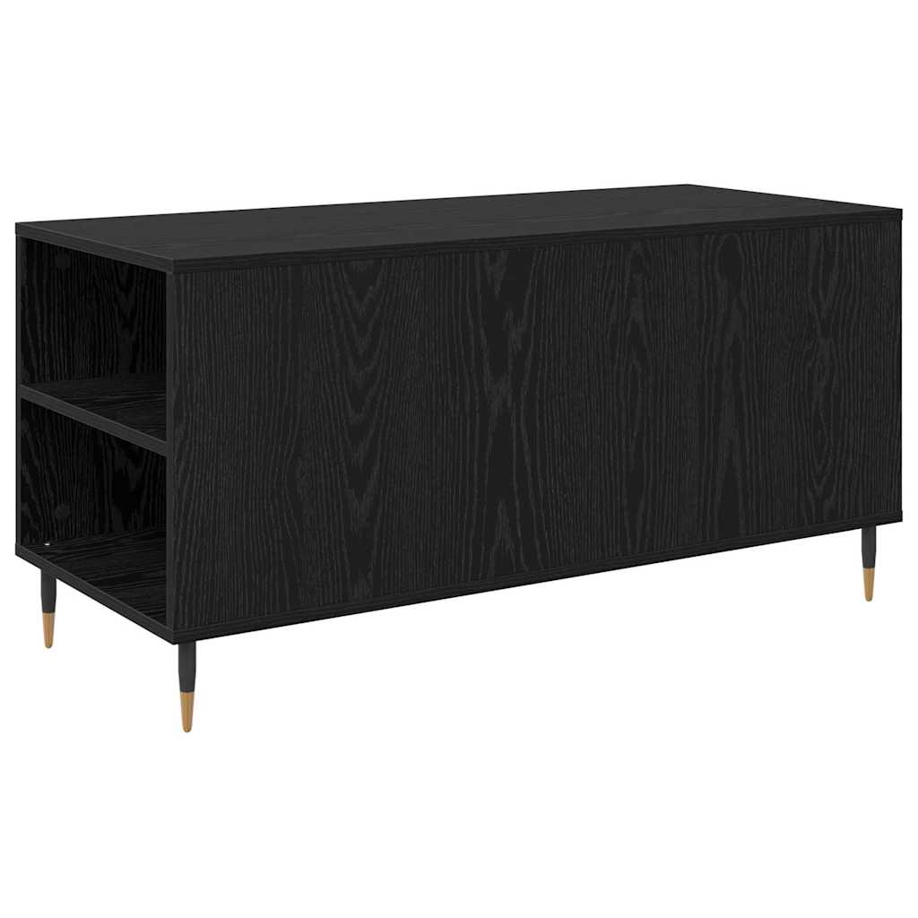 Salontafel Zwart eiken 102 x 44.5 x 50 cm Bewerkt hout