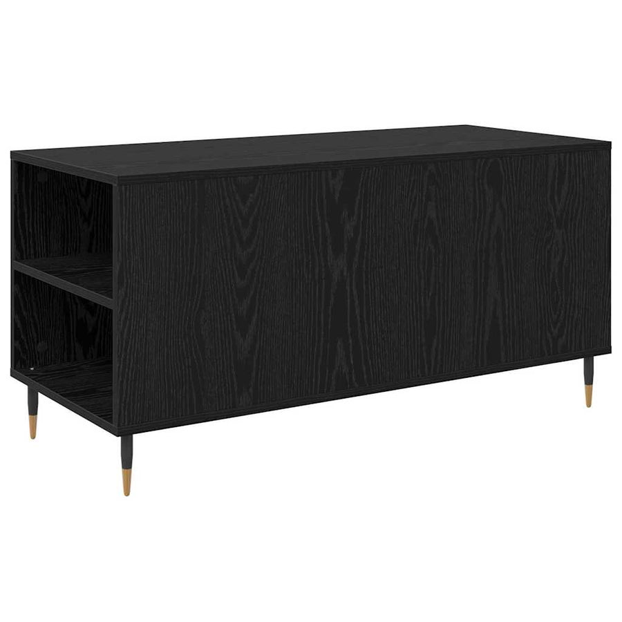 Salontafel Zwart eiken 102 x 44.5 x 50 cm Bewerkt hout