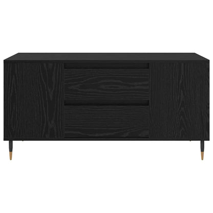 Salontafel Zwart eiken 102 x 44.5 x 50 cm Bewerkt hout