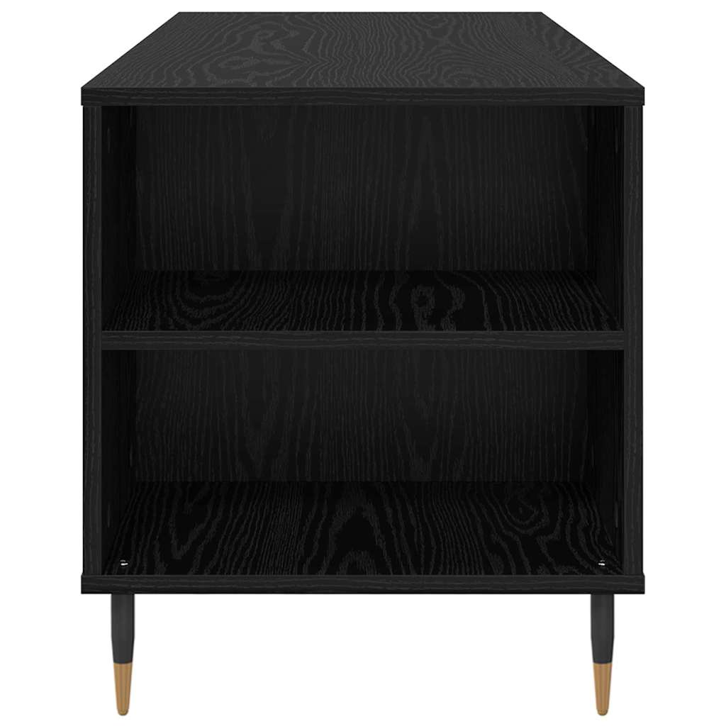 Salontafel Zwart eiken 102 x 44.5 x 50 cm Bewerkt hout