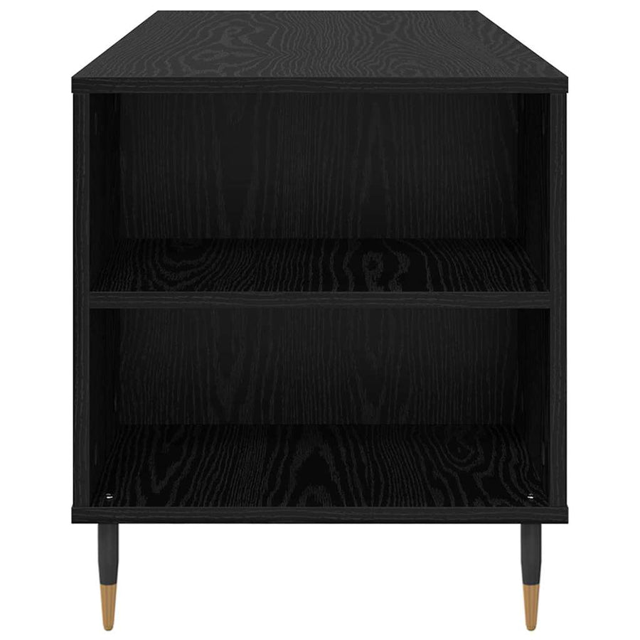 Salontafel Zwart eiken 102 x 44.5 x 50 cm Bewerkt hout