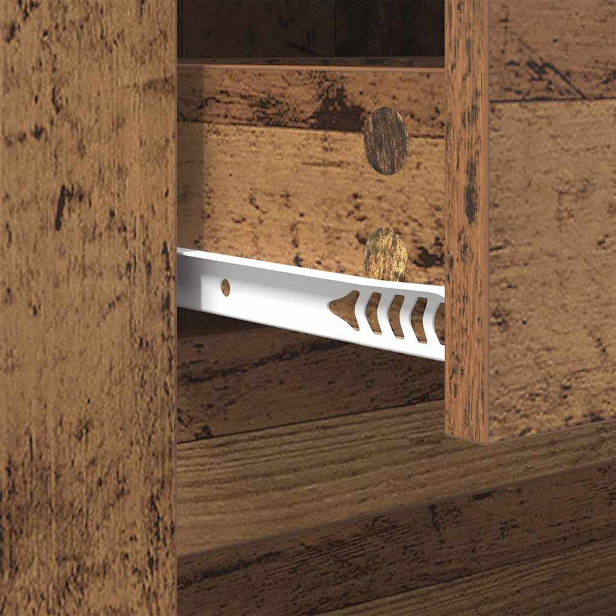 Salontafel met lade Oud Hout 102 x 44,5 x 50 cm Bewerkt hout