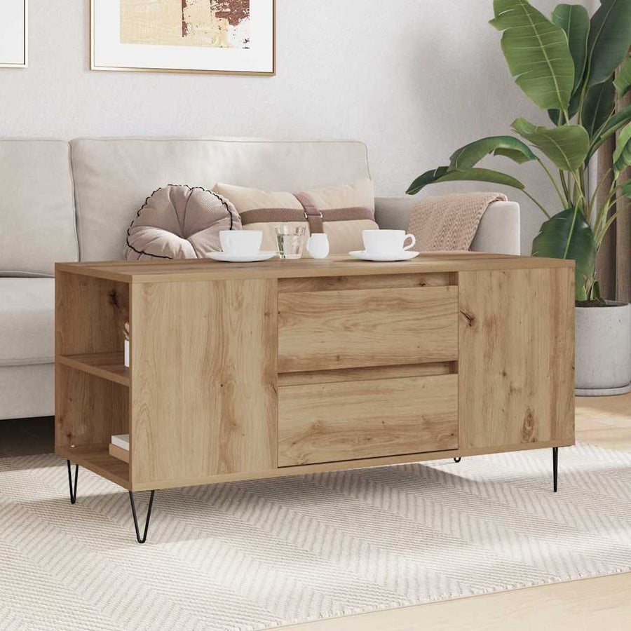Salontafel Artisan Eiken 102 x 44,5 x 50 cm Bewerkt hout
