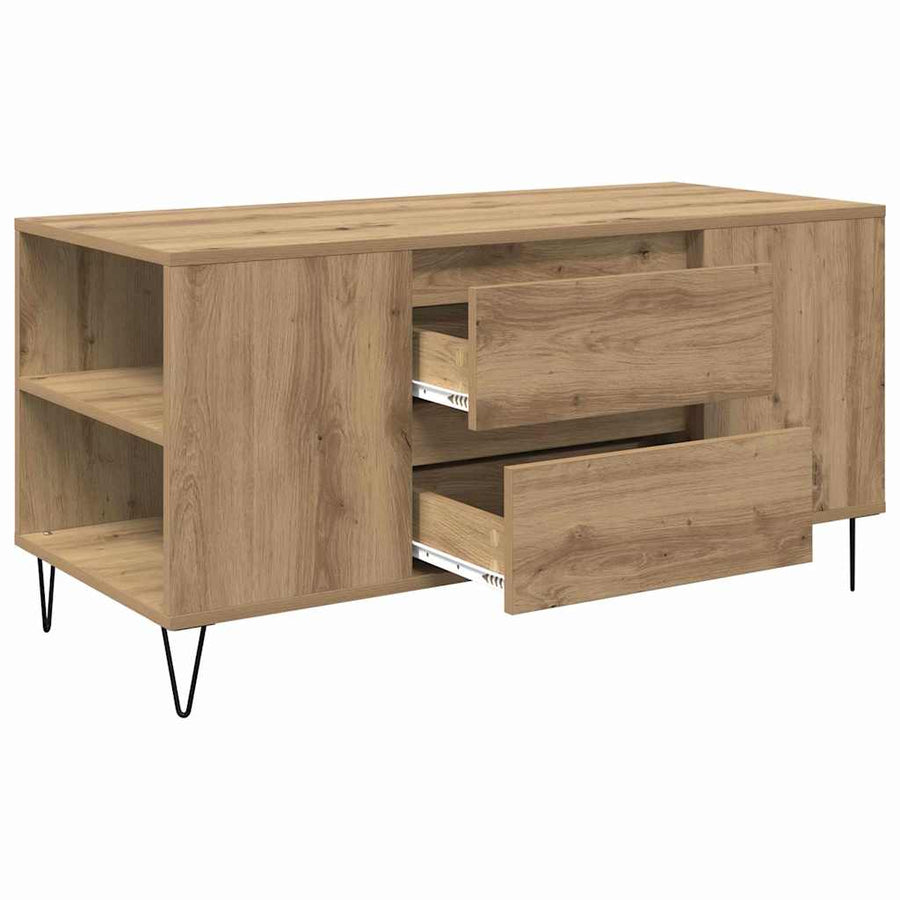 Salontafel Artisan Eiken 102 x 44,5 x 50 cm Bewerkt hout