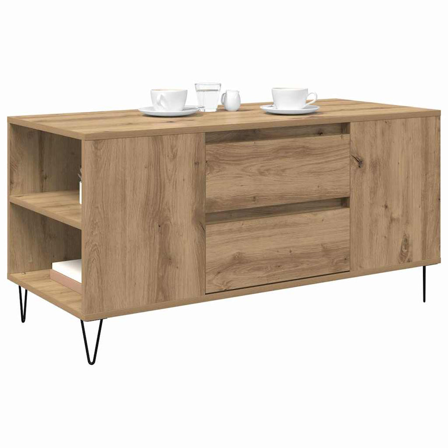 Salontafel Artisan Eiken 102 x 44,5 x 50 cm Bewerkt hout