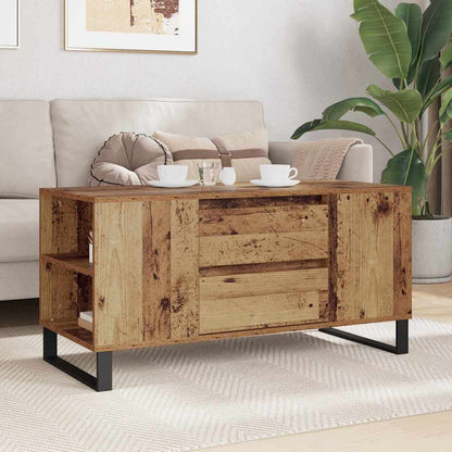 Salontafel Oud Hout 102 x 44,5 x 50 cm Bewerkt hout
