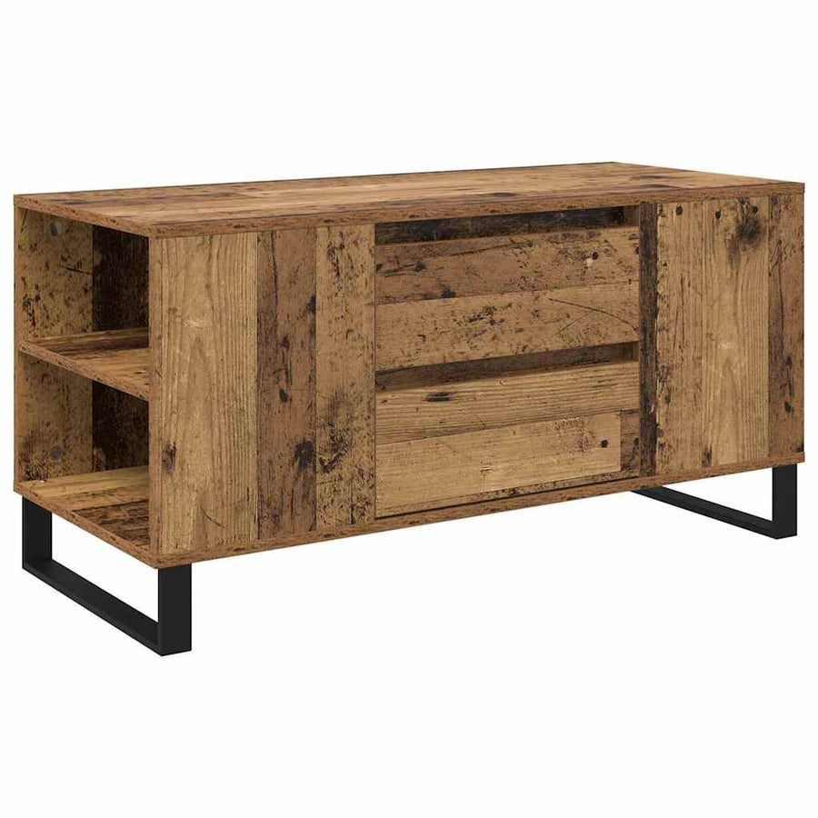 Salontafel Oud Hout 102 x 44,5 x 50 cm Bewerkt hout