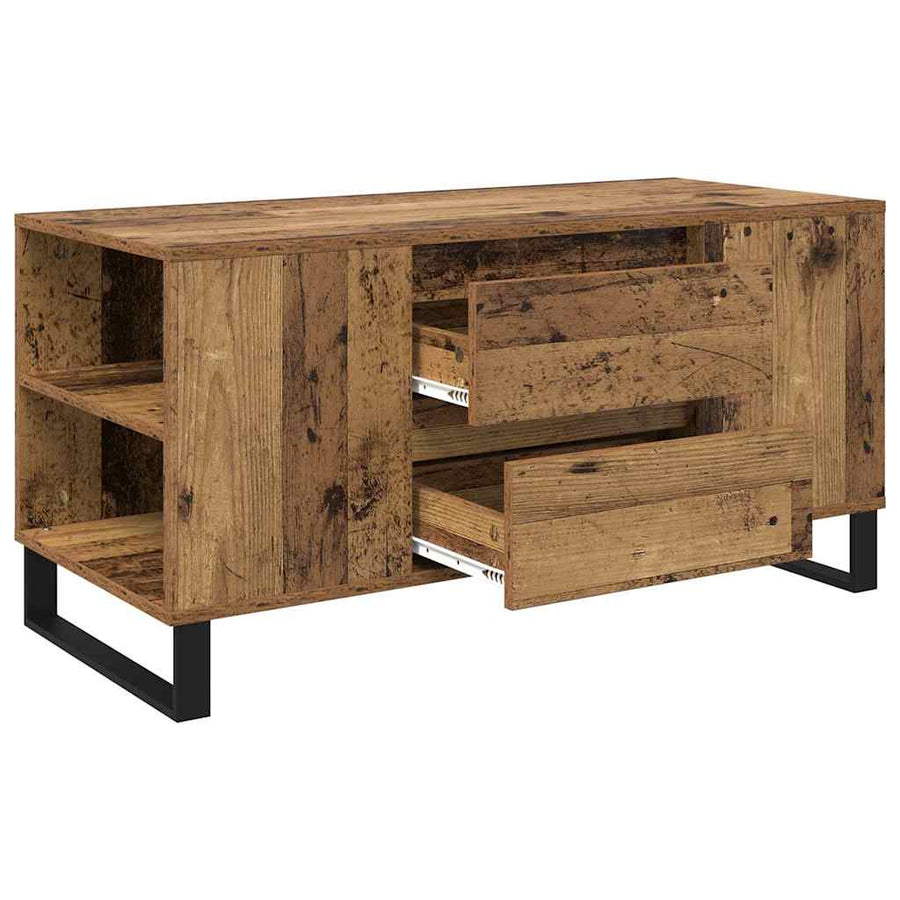 Salontafel Oud Hout 102 x 44,5 x 50 cm Bewerkt hout