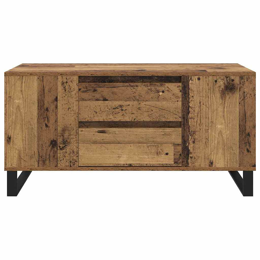 Salontafel Oud Hout 102 x 44,5 x 50 cm Bewerkt hout
