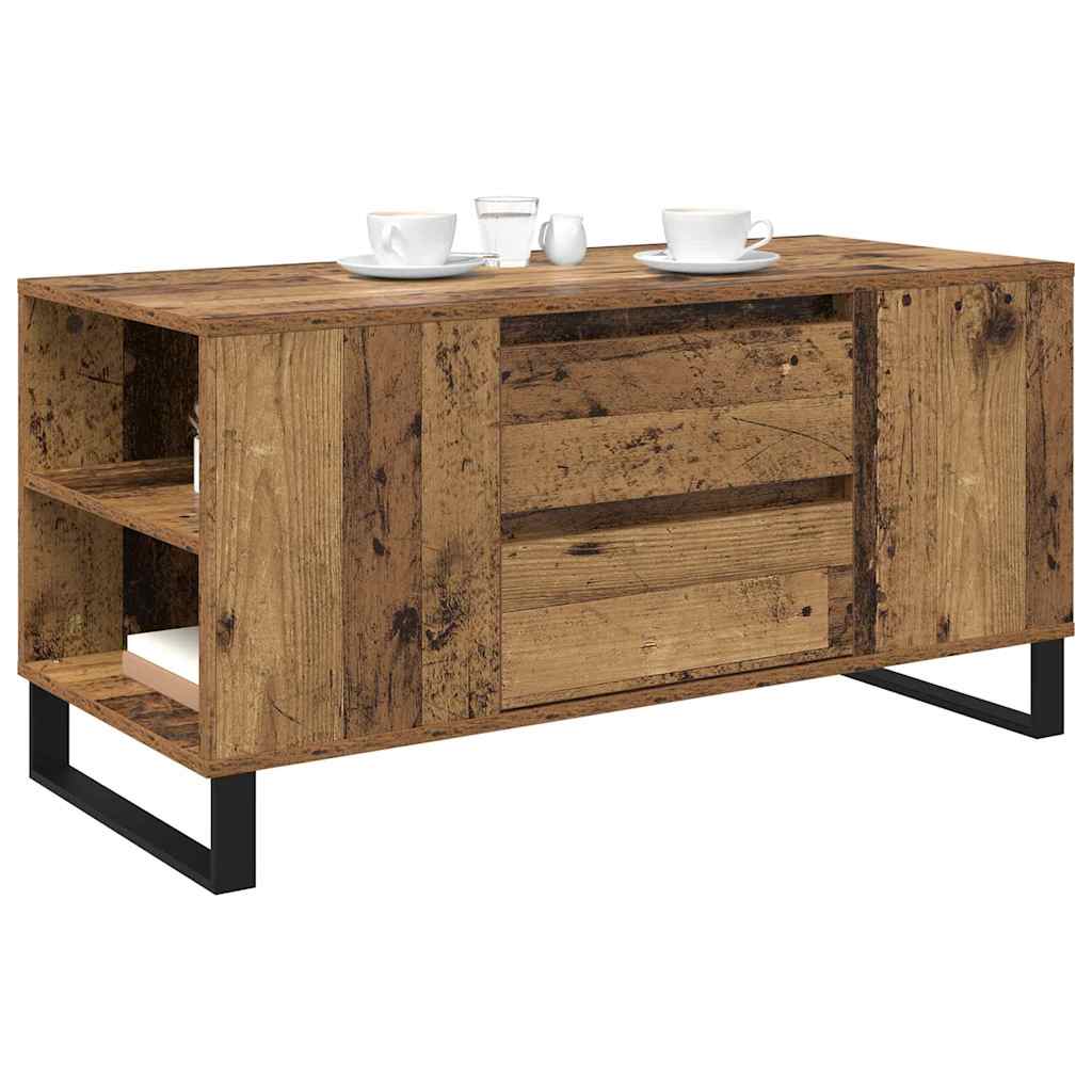Salontafel Oud Hout 102 x 44,5 x 50 cm Bewerkt hout