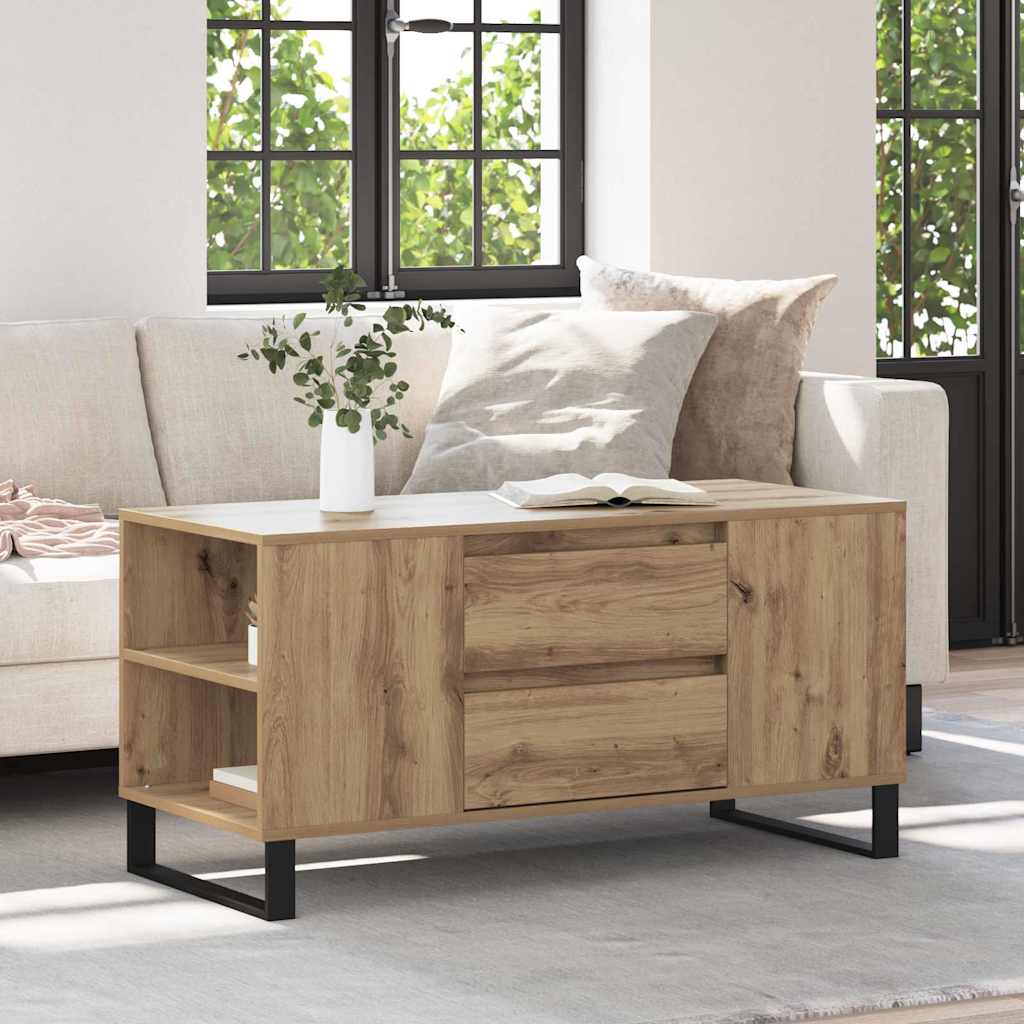 Salontafel Artisan Eiken 102 x 44,5 x 50 cm Bewerkt hout