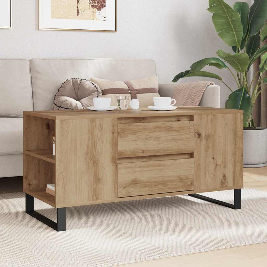 Salontafel Artisan Eiken 102 x 44,5 x 50 cm Bewerkt hout