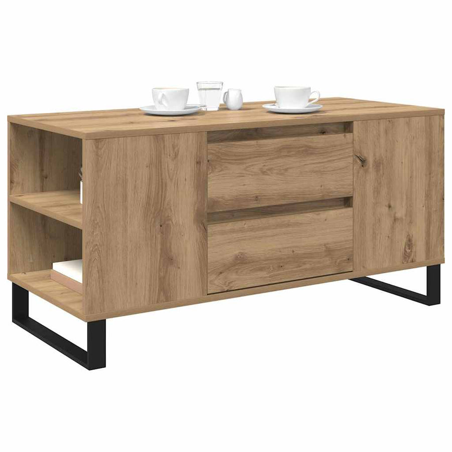 Salontafel Artisan Eiken 102 x 44,5 x 50 cm Bewerkt hout