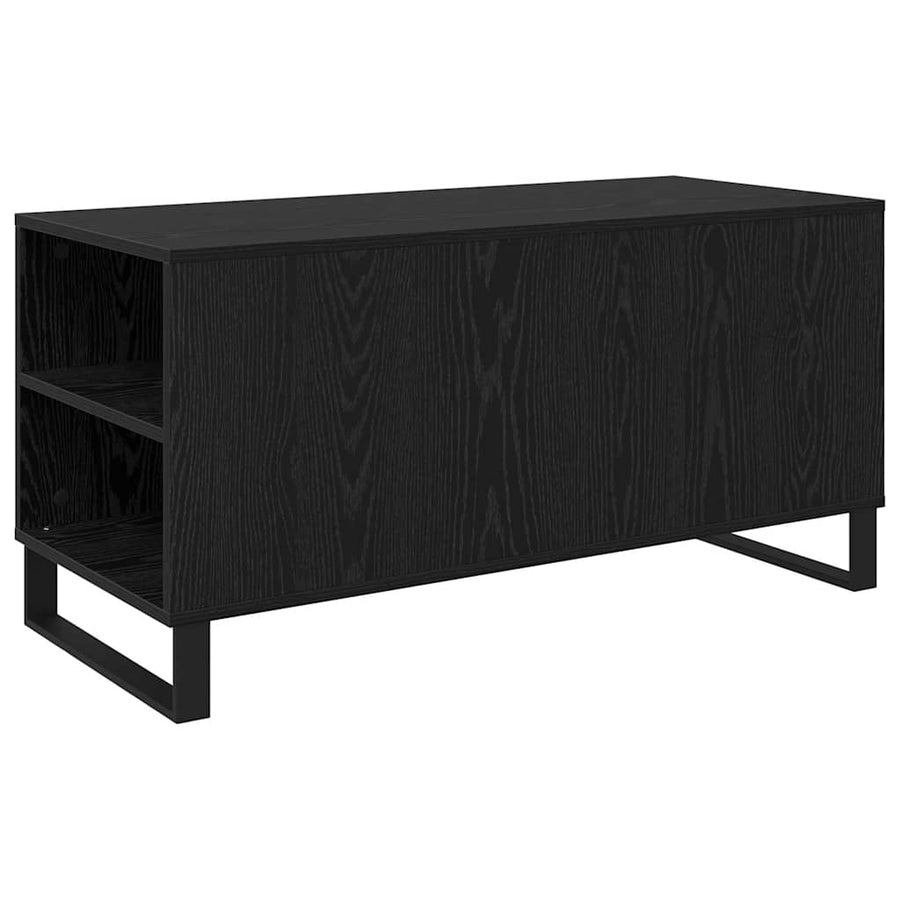 Salontafel Zwart Eiken 102 x 44,5 x 50 cm Bewerkt hout