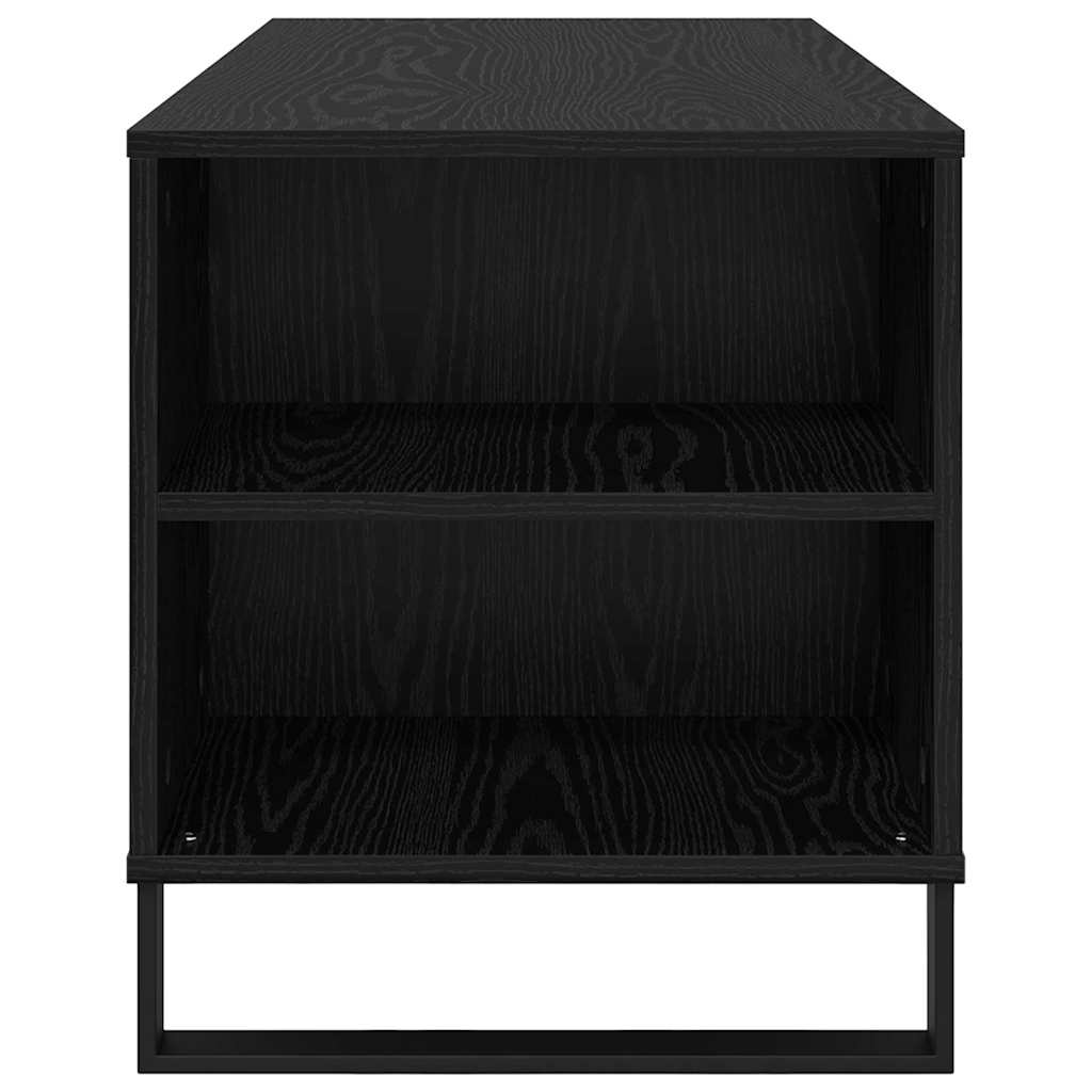 Salontafel Zwart Eiken 102 x 44,5 x 50 cm Bewerkt hout