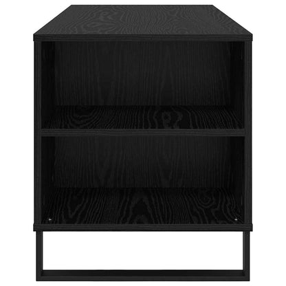 Salontafel Zwart Eiken 102 x 44,5 x 50 cm Bewerkt hout