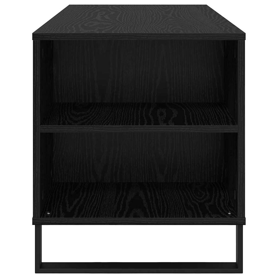 Salontafel Zwart Eiken 102 x 44,5 x 50 cm Bewerkt hout