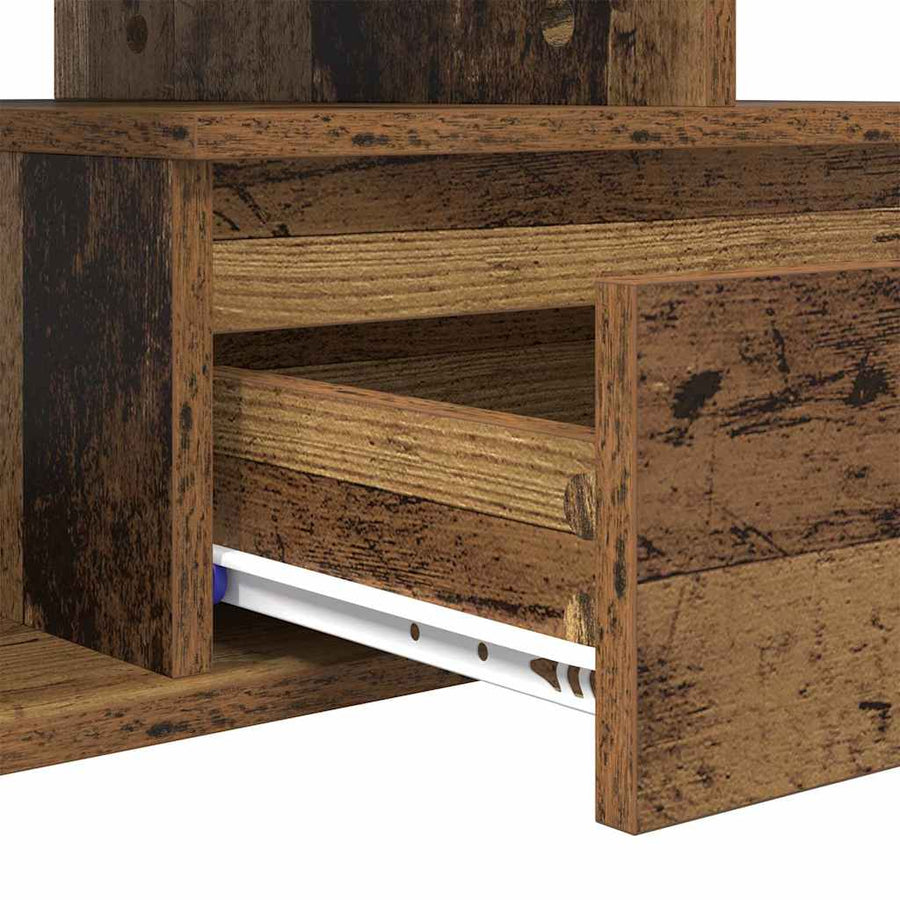 Salontafel met lade Oud hout 90 x 49 x 45 cm Bewerkt hout