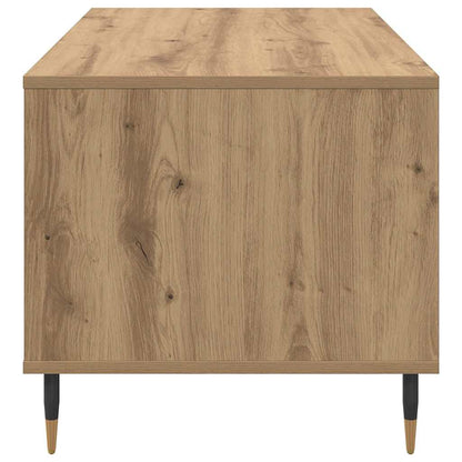 Salontafel artisanaal eikenkleurig 90 x 49 x 45 cm Bewerkt hout