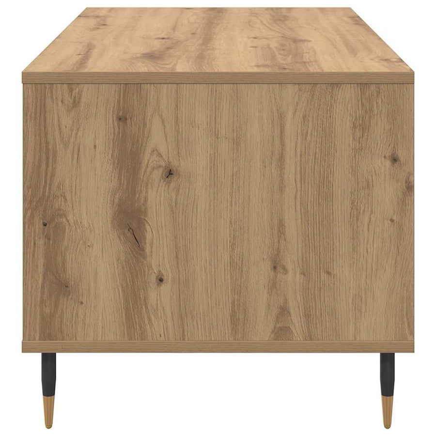 Salontafel artisanaal eikenkleurig 90 x 49 x 45 cm Bewerkt hout