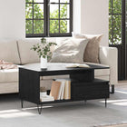 Salontafel zwart eiken 90x49x45 cm met lade