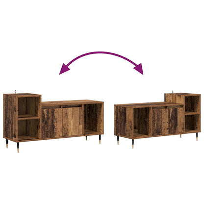 TV-kast Oud Hout 100 x 35 x 55 cm Bewerkt hout