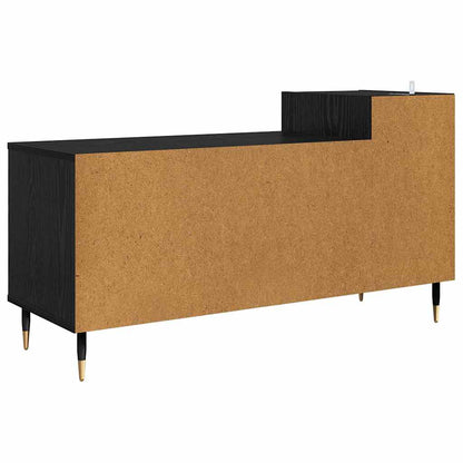 TV-kast Zwart Eiken 100 x 35 x 55 cm Bewerkt hout