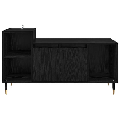 TV-kast Zwart Eiken 100 x 35 x 55 cm Bewerkt hout