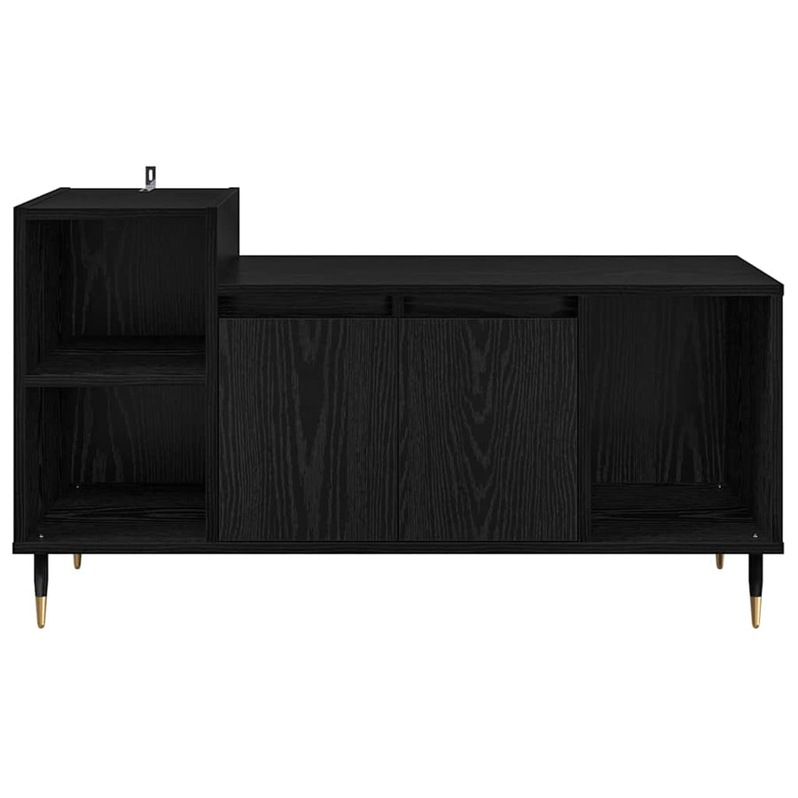TV-kast Zwart Eiken 100 x 35 x 55 cm Bewerkt hout