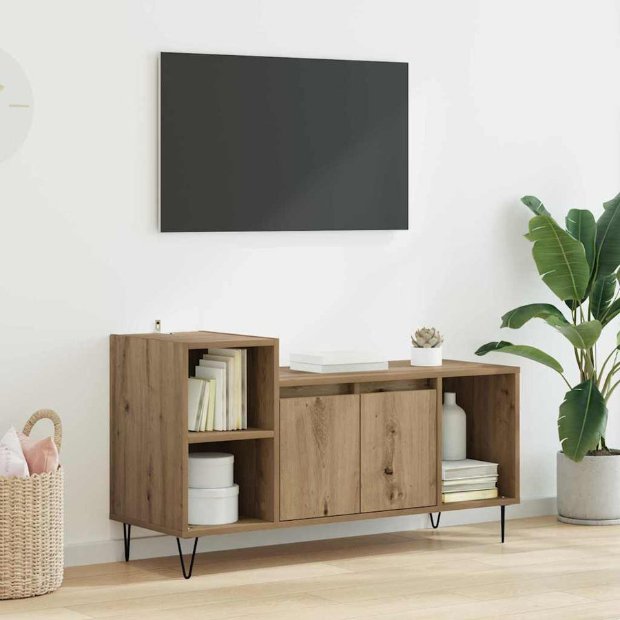 TV-kast Artisan Eiken 100 x 35 x 55 cm Bewerkt hout