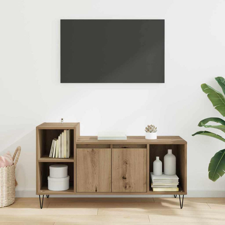 TV-kast Artisan Eiken 100 x 35 x 55 cm Bewerkt hout