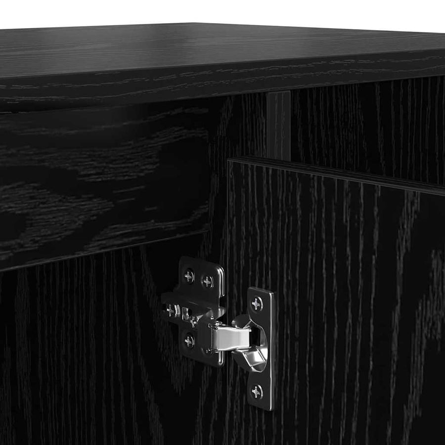 TV-kast Zwart Eiken 100 x 35 x 55 cm Bewerkt hout