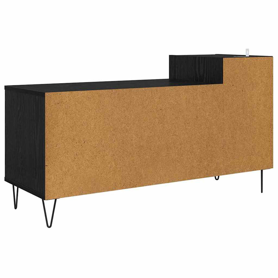 TV-kast Zwart Eiken 100 x 35 x 55 cm Bewerkt hout