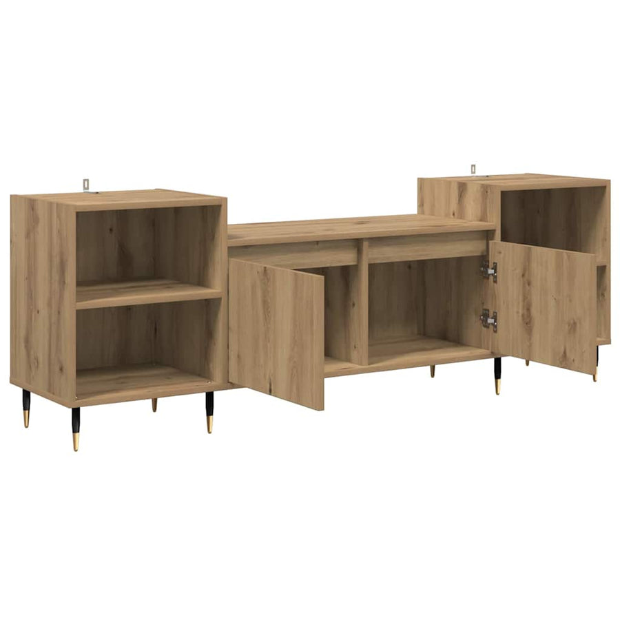 TV-kast Artisan Eiken 160 x 35 x 55 cm Bewerkt hout