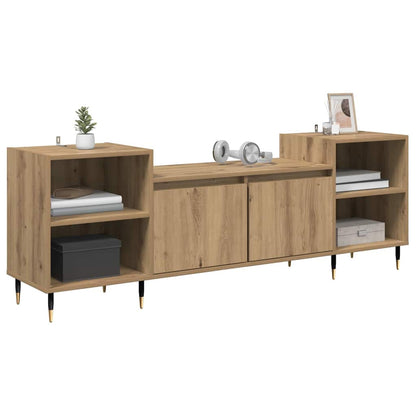 TV-kast Artisan Eiken 160 x 35 x 55 cm Bewerkt hout