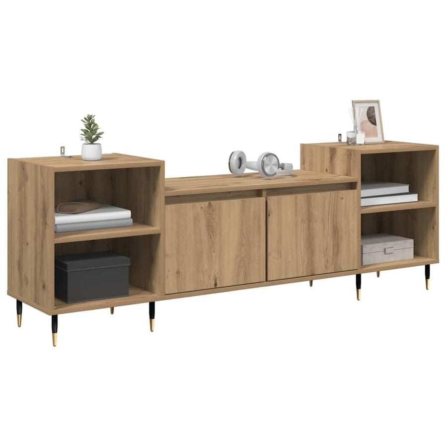 TV-kast Artisan Eiken 160 x 35 x 55 cm Bewerkt hout