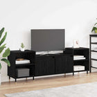 TV-kast 160x35x55 cm zwart eiken