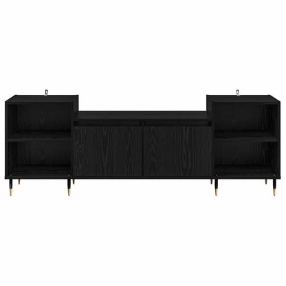 TV-kast Zwart Eiken 160 x 35 x 55 cm Bewerkt hout