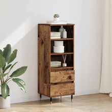 Highboard met lade Oud Hout 40 x 36 x 110 cm Bewerkt hout