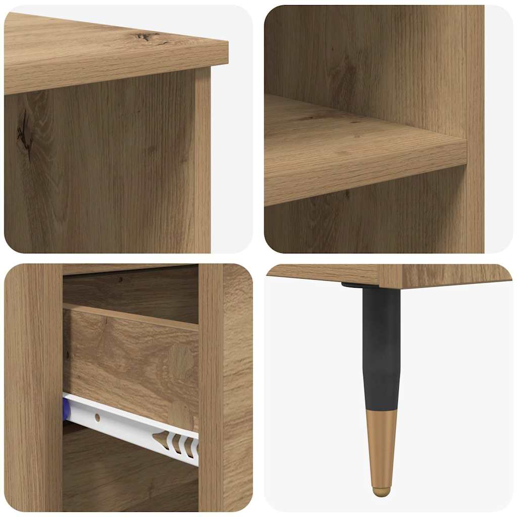 Highboard met lade Artisan Eiken 40 x 36 x 110 cm Bewerkt hout