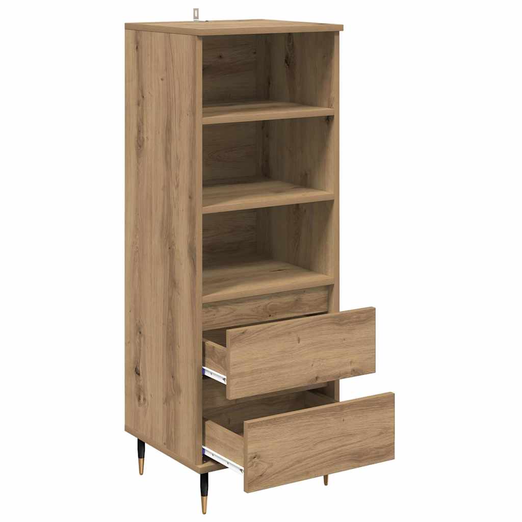 Highboard met lade Artisan Eiken 40 x 36 x 110 cm Bewerkt hout