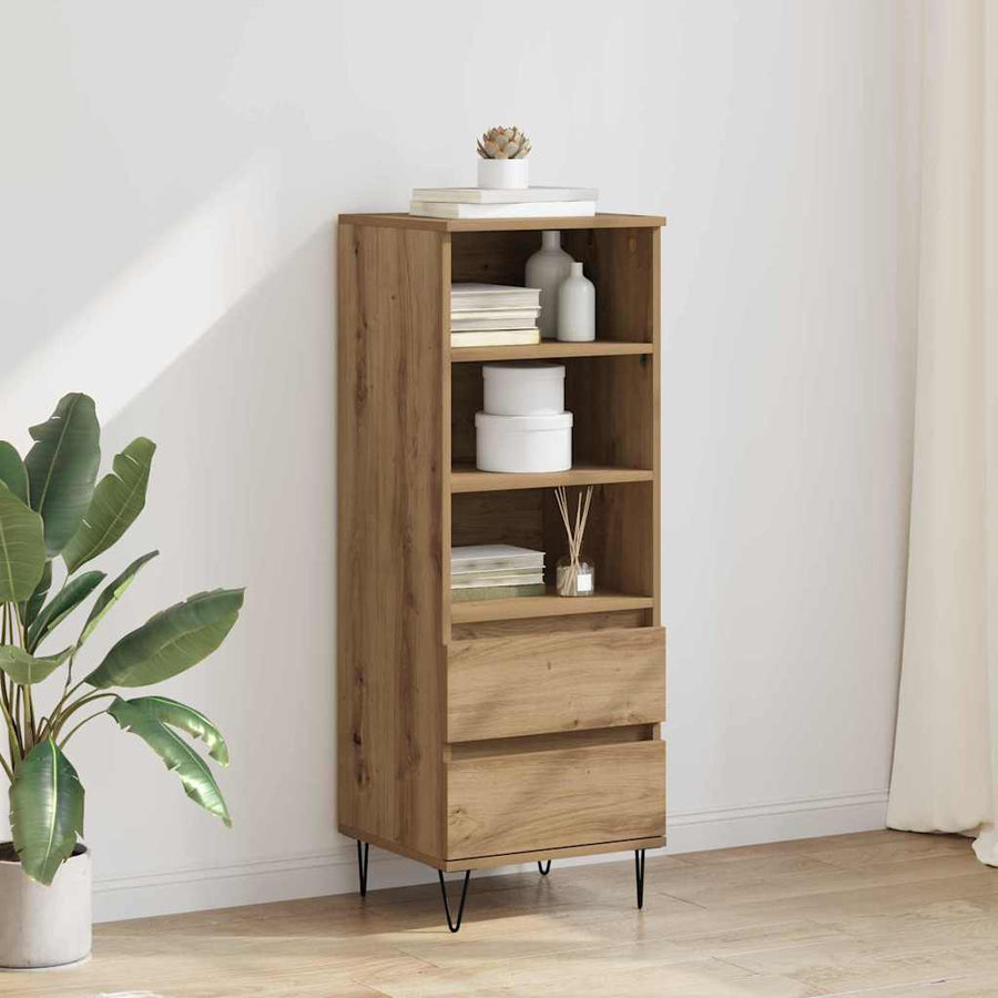 Highboard met lade Artisan Eiken 40 x 36 x 110 cm Bewerkt hout