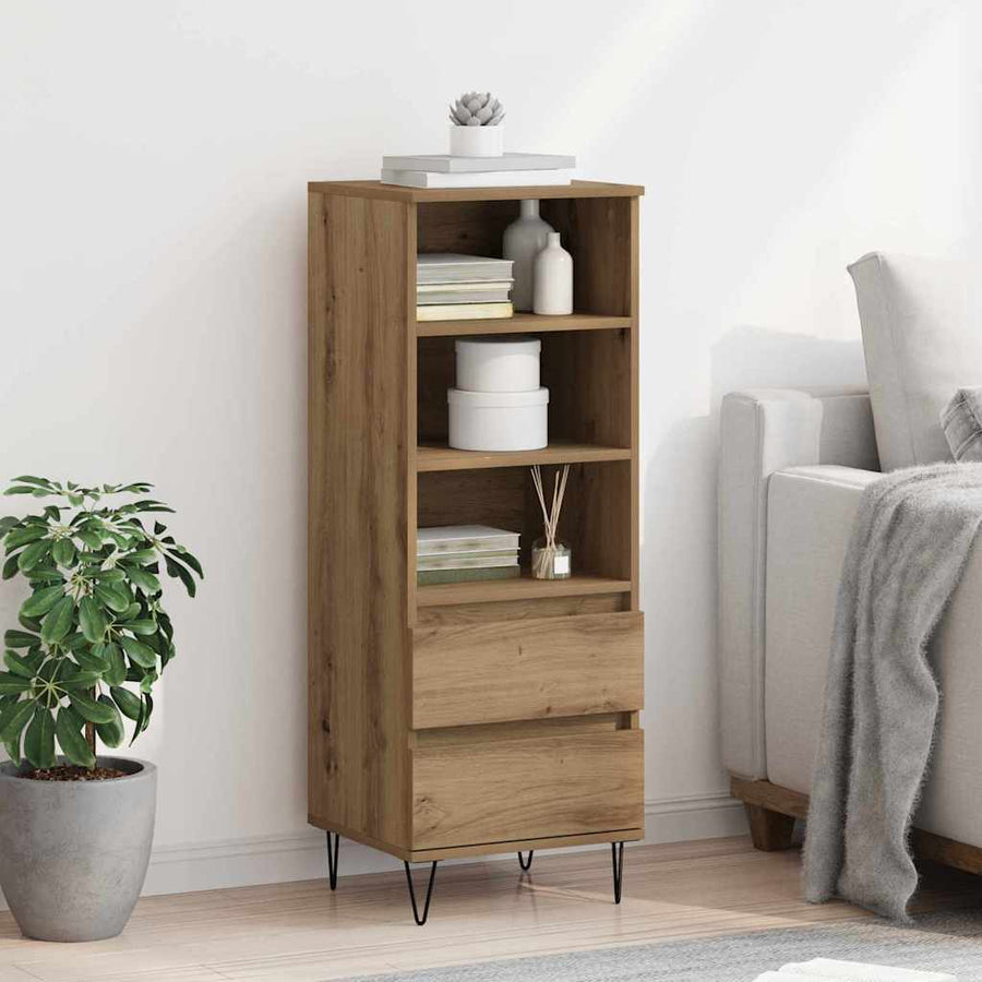 Highboard met lade Artisan Eiken 40 x 36 x 110 cm Bewerkt hout