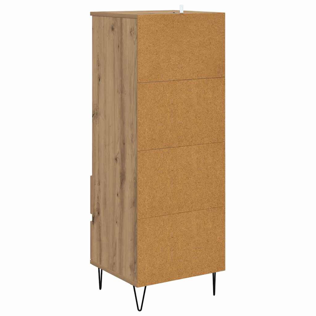 Highboard met lade Artisan Eiken 40 x 36 x 110 cm Bewerkt hout